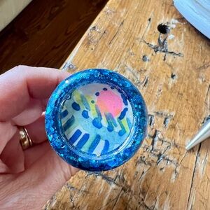 Blue and Silver wine stopper